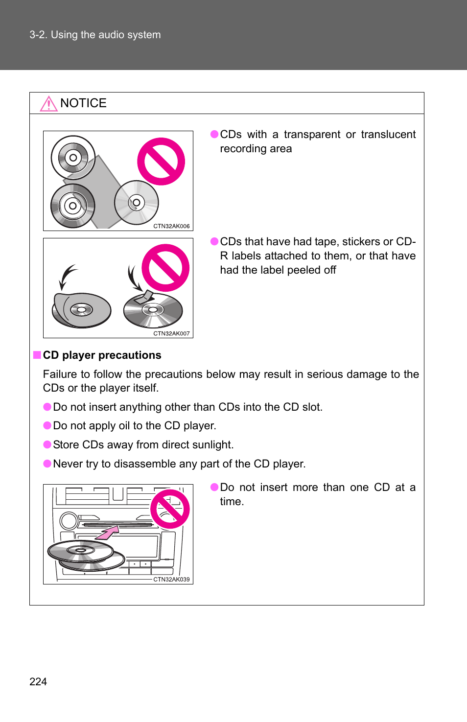 TOYOTA 2011 Corolla User Manual | Page 225 / 524