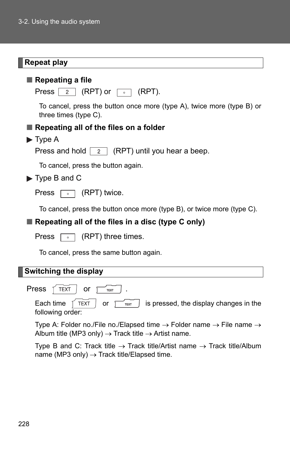 TOYOTA 2011 Corolla User Manual | Page 229 / 524