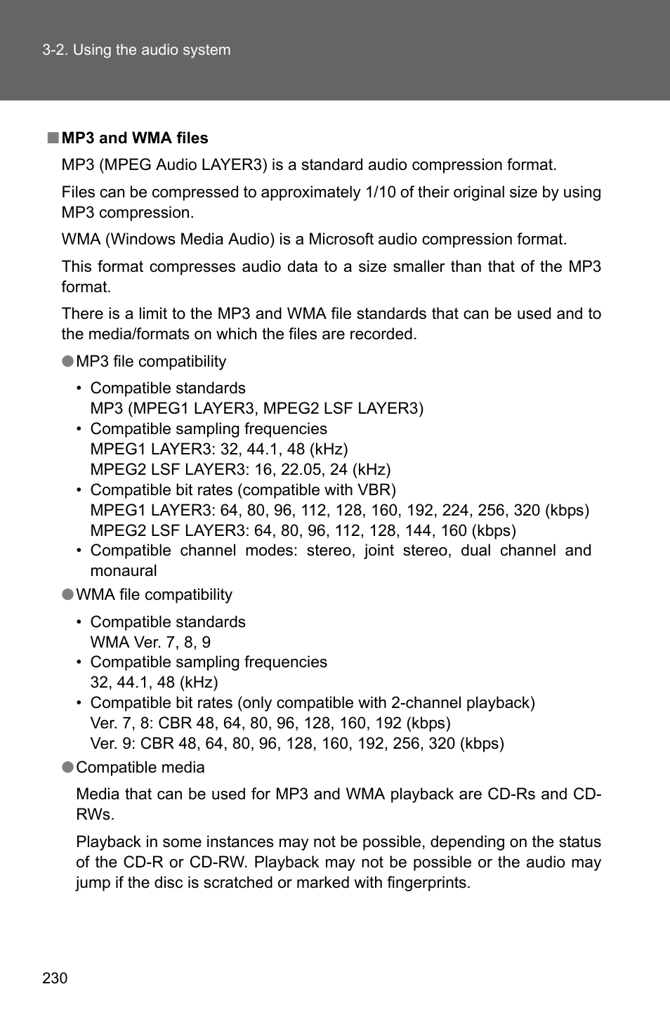 TOYOTA 2011 Corolla User Manual | Page 231 / 524