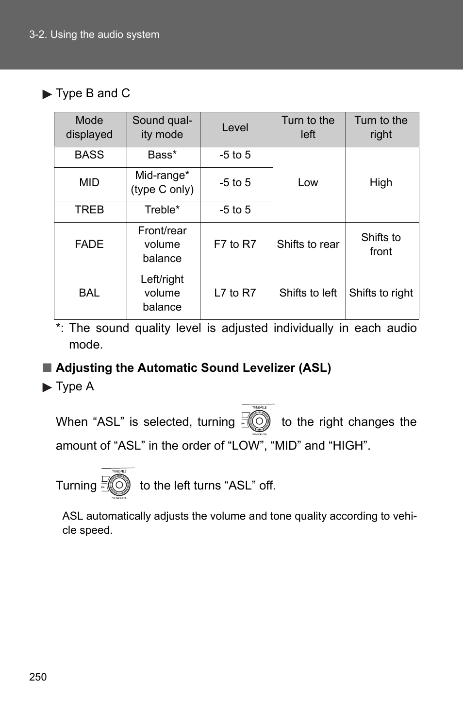 TOYOTA 2011 Corolla User Manual | Page 251 / 524