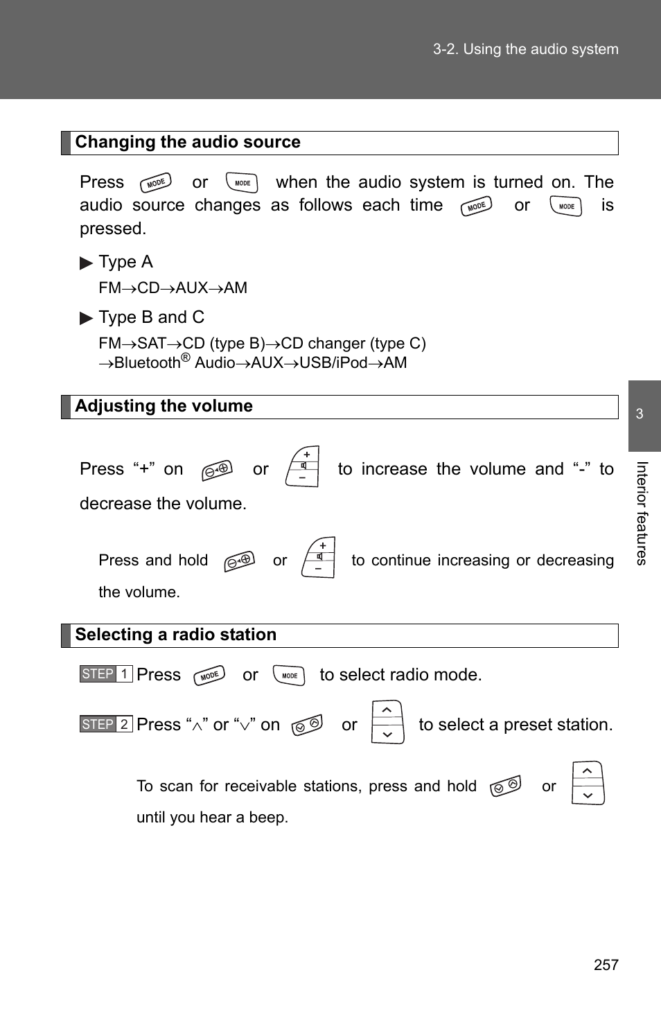 TOYOTA 2011 Corolla User Manual | Page 258 / 524