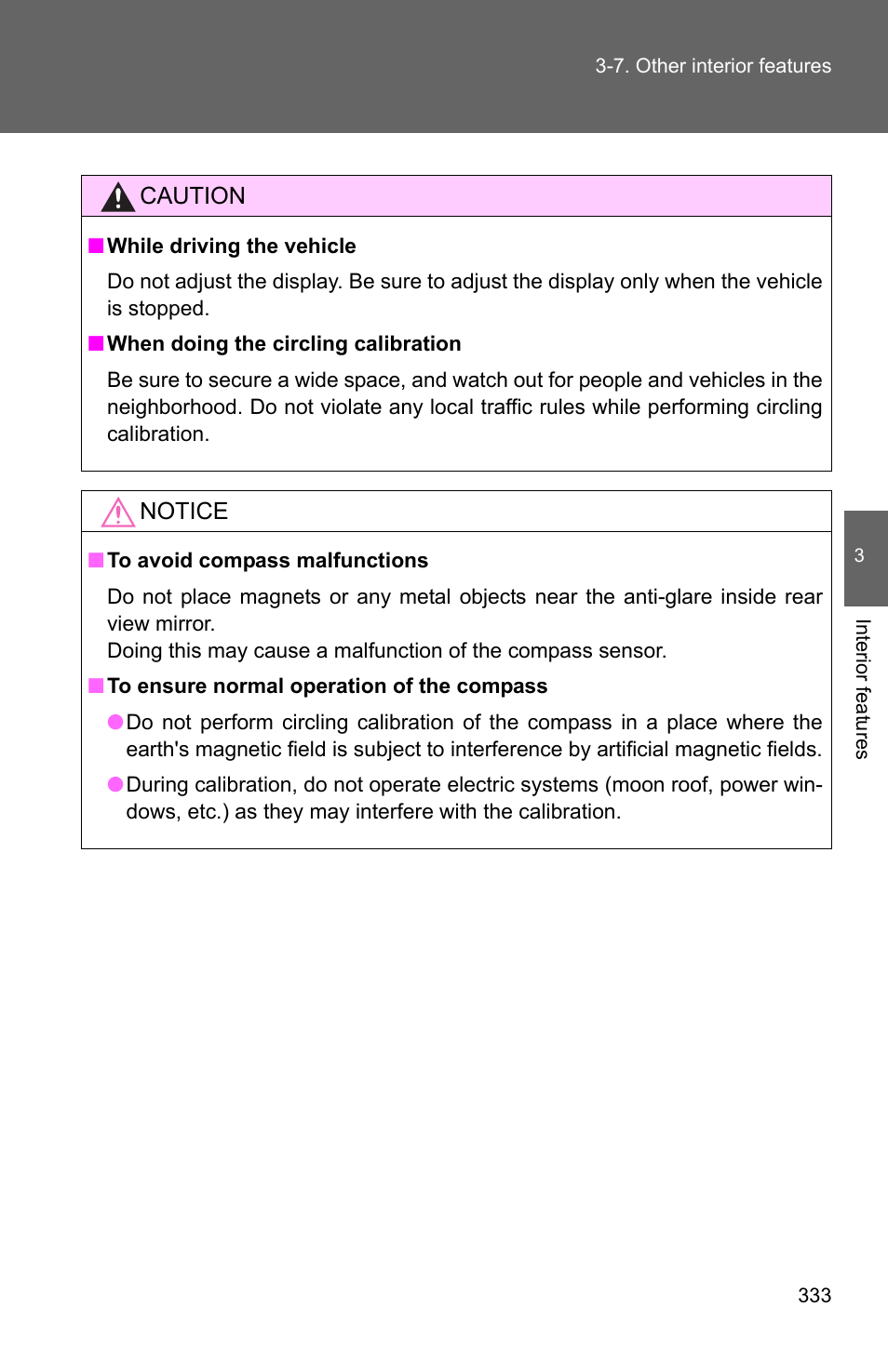 TOYOTA 2011 Corolla User Manual | Page 334 / 524