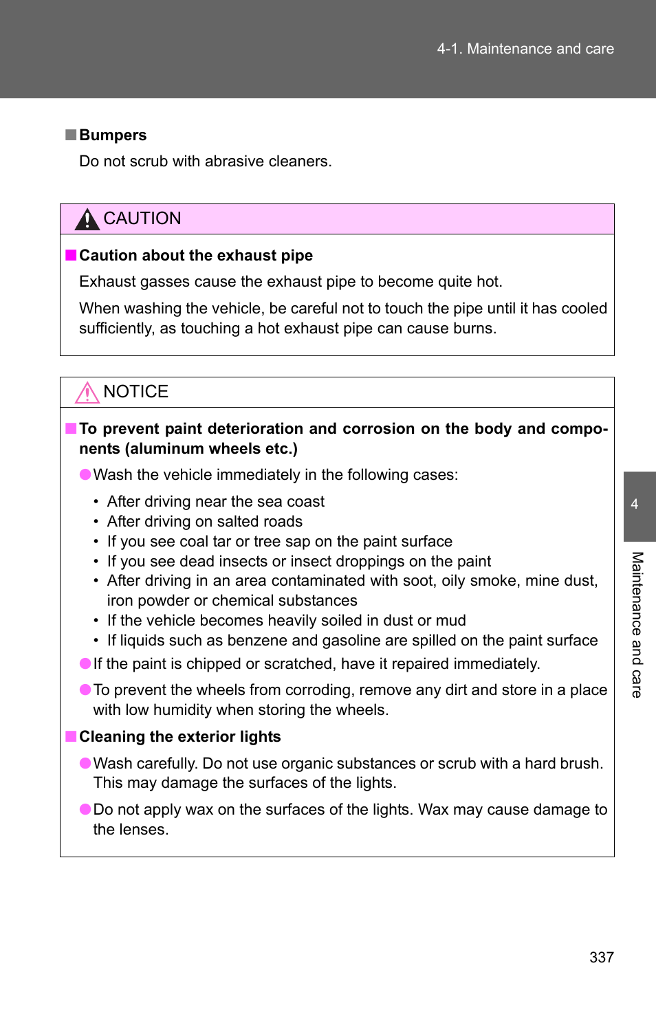 TOYOTA 2011 Corolla User Manual | Page 337 / 524