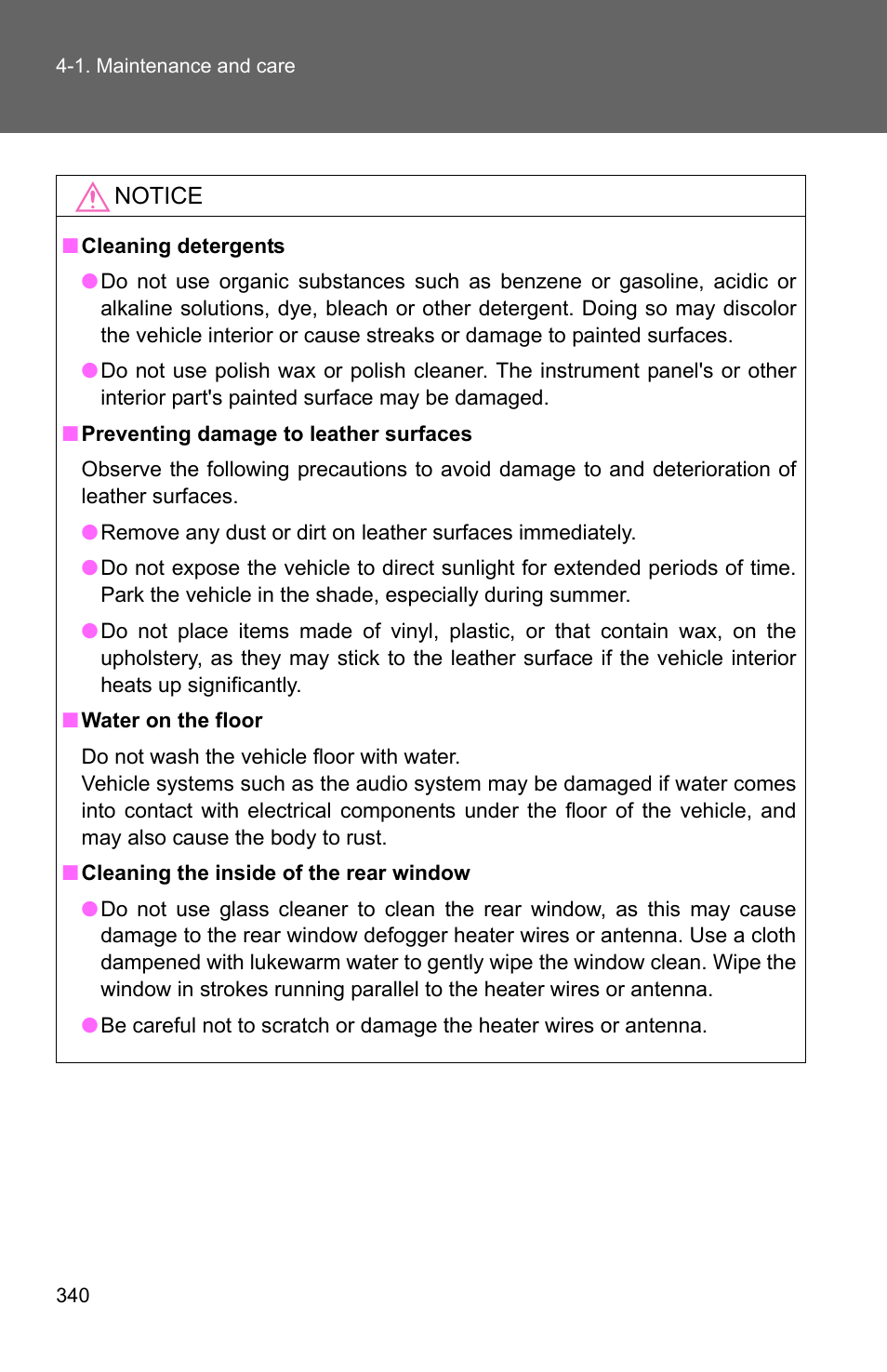 TOYOTA 2011 Corolla User Manual | Page 340 / 524