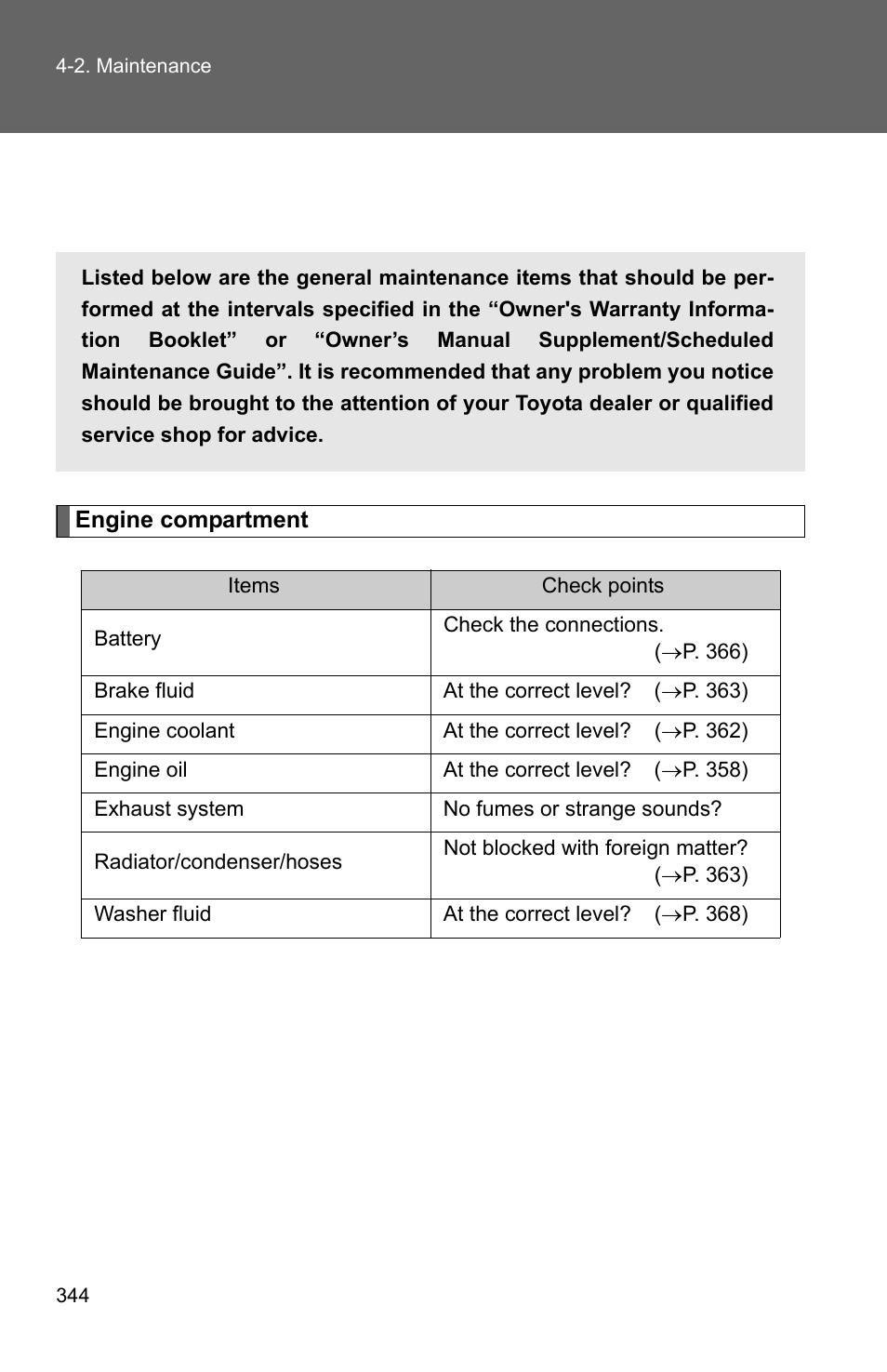 TOYOTA 2011 Corolla User Manual | Page 344 / 524