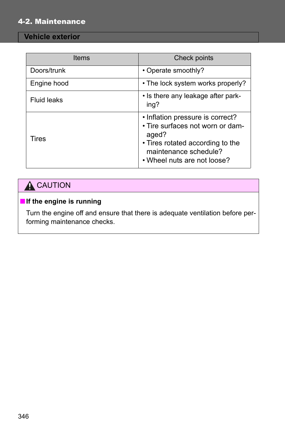 TOYOTA 2011 Corolla User Manual | Page 346 / 524