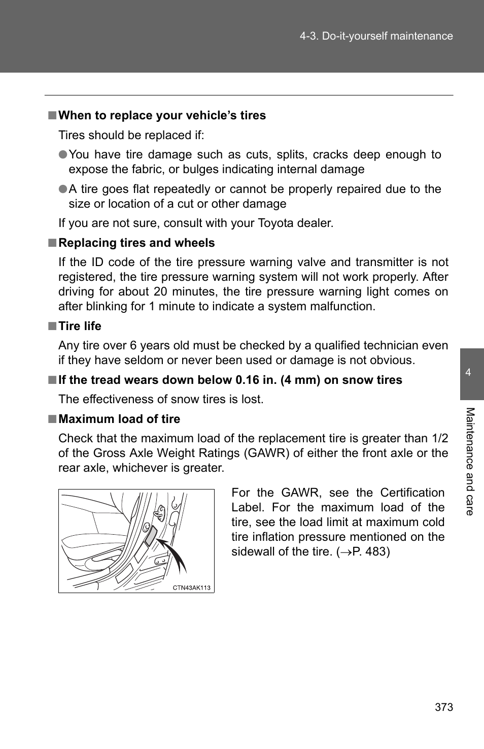 TOYOTA 2011 Corolla User Manual | Page 374 / 524