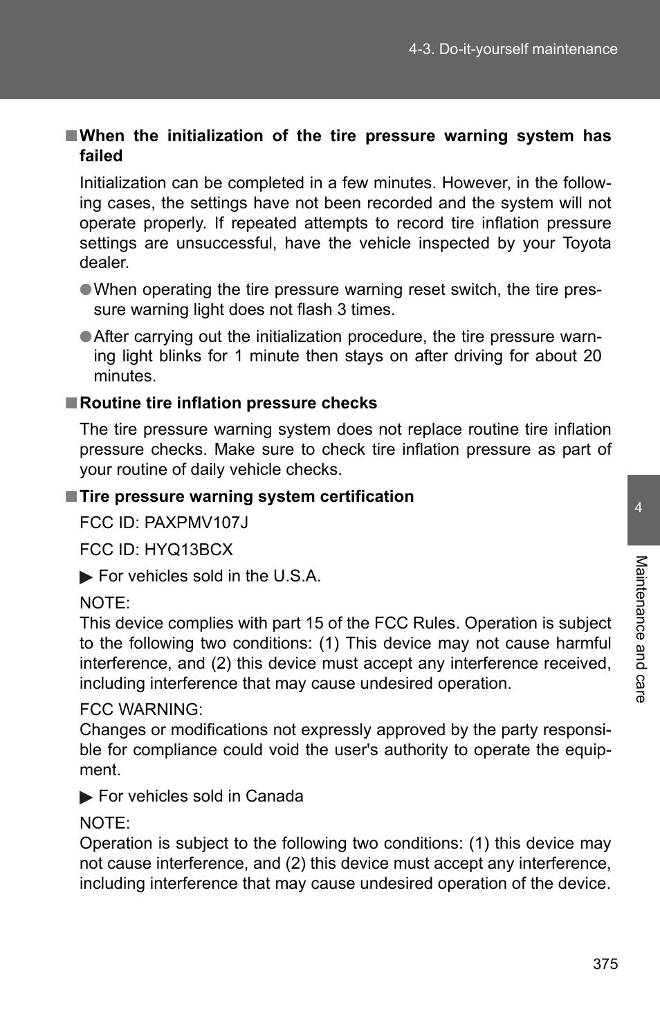 TOYOTA 2011 Corolla User Manual | Page 376 / 524