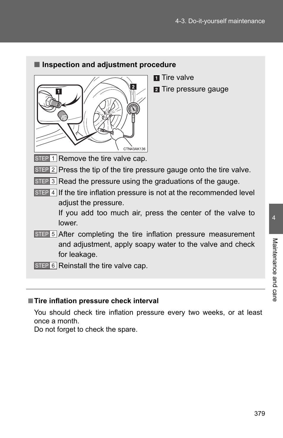 TOYOTA 2011 Corolla User Manual | Page 380 / 524