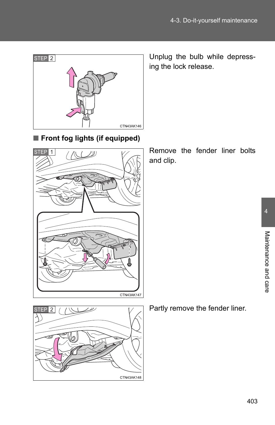 TOYOTA 2011 Corolla User Manual | Page 404 / 524