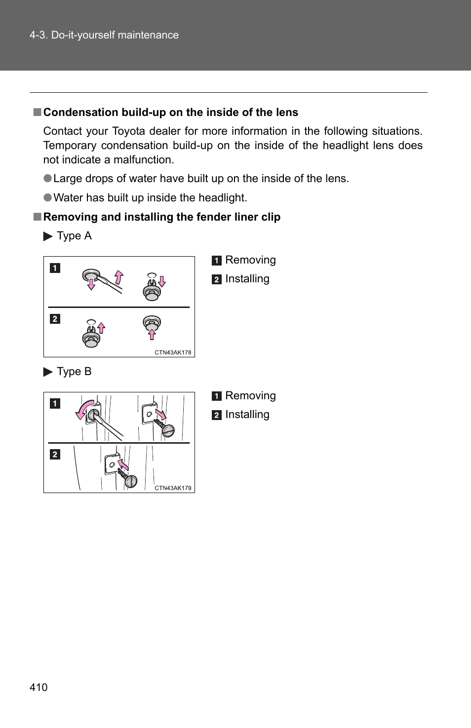 TOYOTA 2011 Corolla User Manual | Page 411 / 524