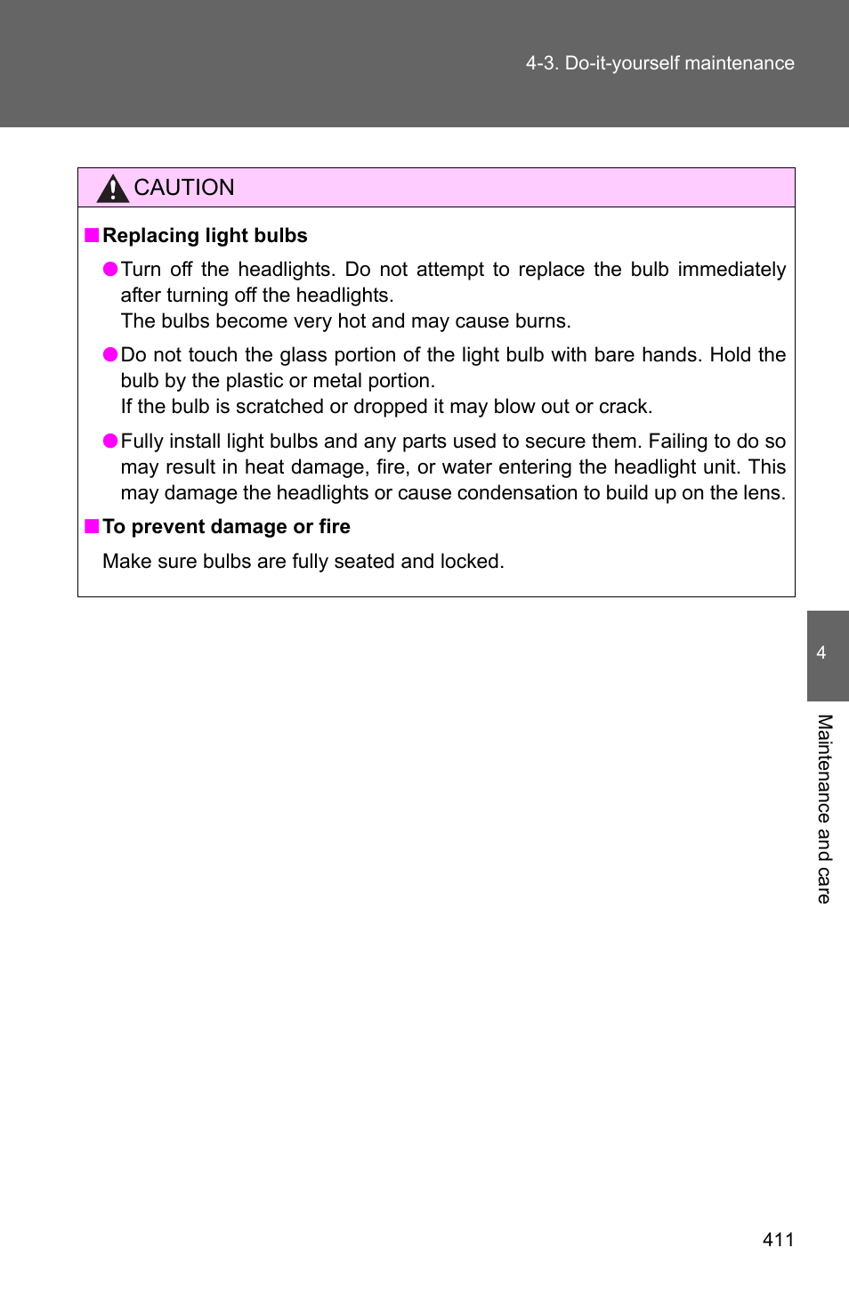 TOYOTA 2011 Corolla User Manual | Page 412 / 524