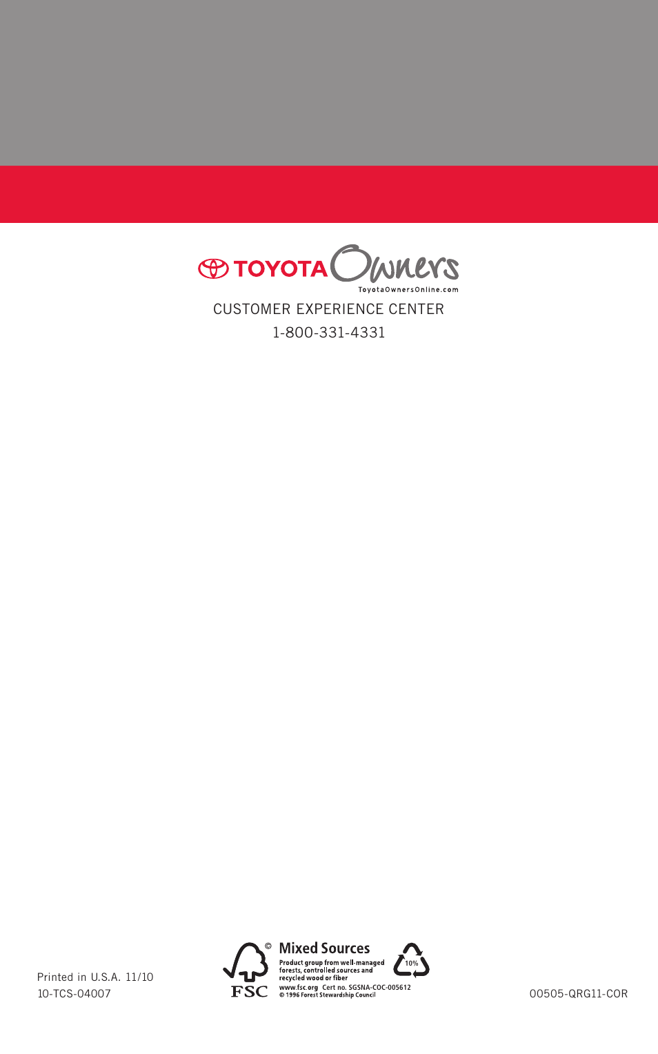 TOYOTA 2011 Corolla User Manual | Page 43 / 524