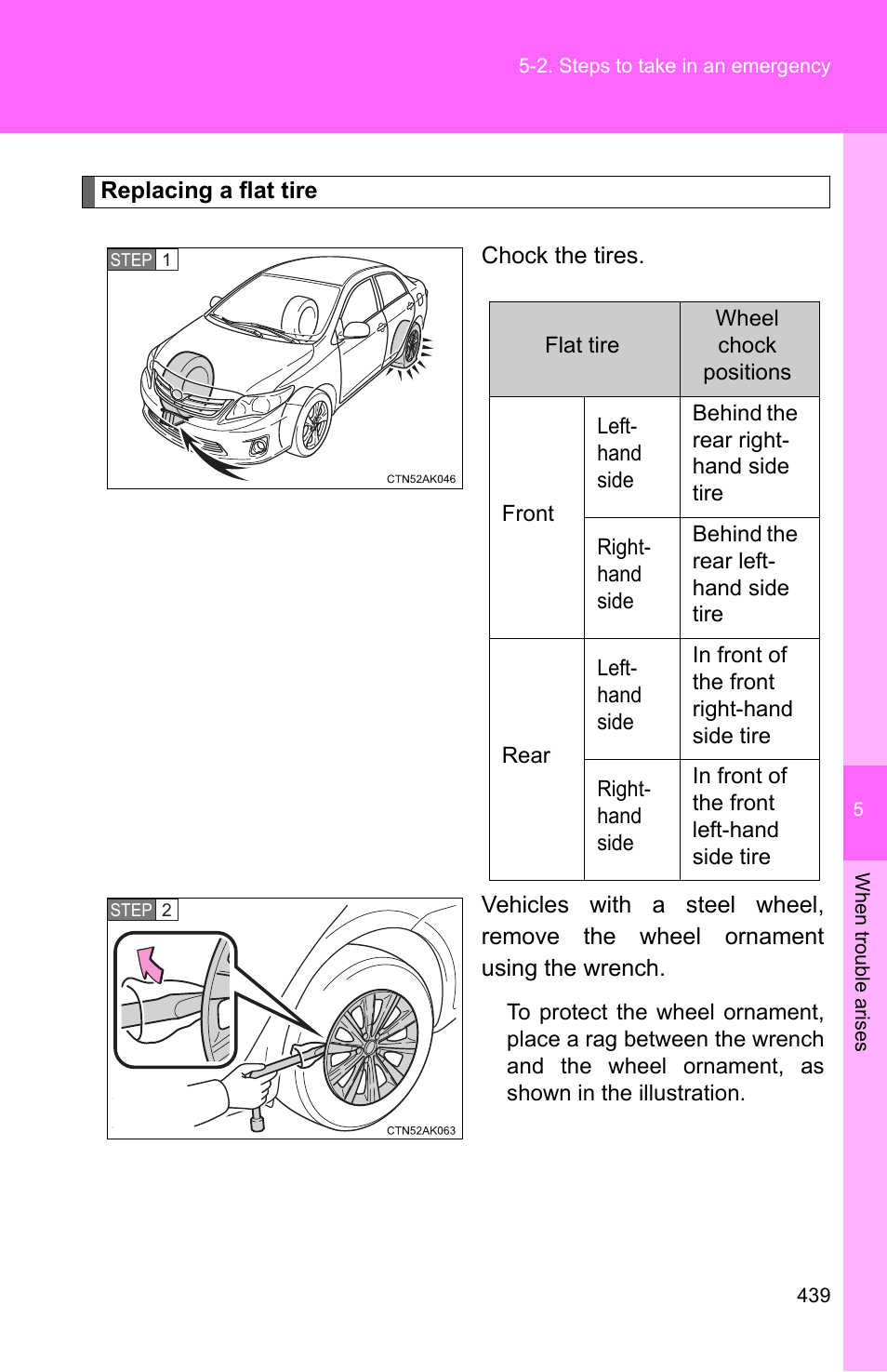 TOYOTA 2011 Corolla User Manual | Page 439 / 524