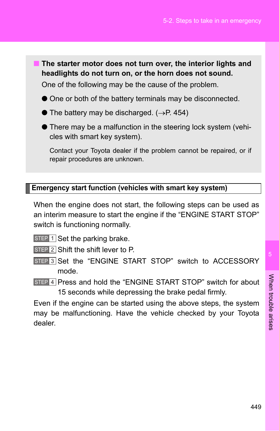 TOYOTA 2011 Corolla User Manual | Page 449 / 524