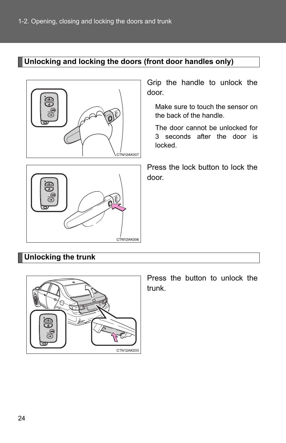 TOYOTA 2011 Corolla User Manual | Page 48 / 524