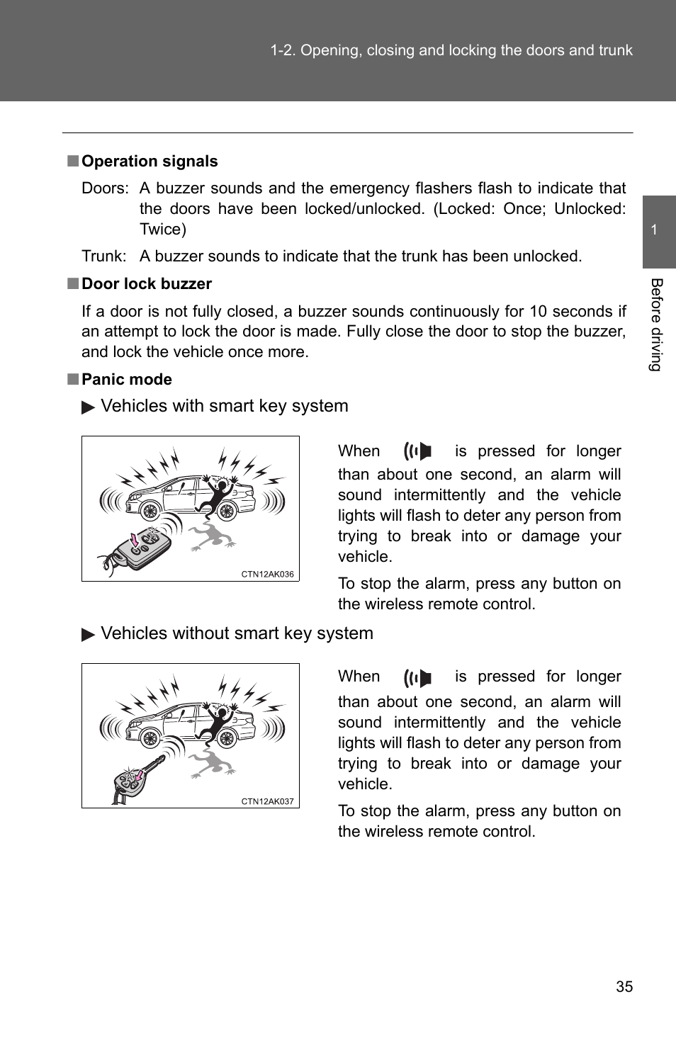 TOYOTA 2011 Corolla User Manual | Page 59 / 524