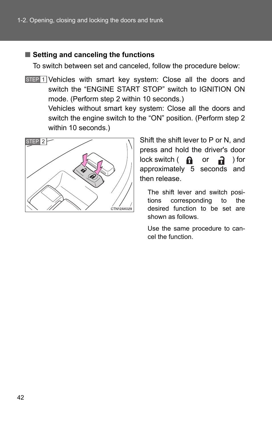 TOYOTA 2011 Corolla User Manual | Page 66 / 524