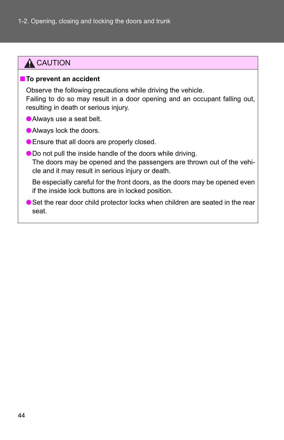 TOYOTA 2011 Corolla User Manual | Page 68 / 524