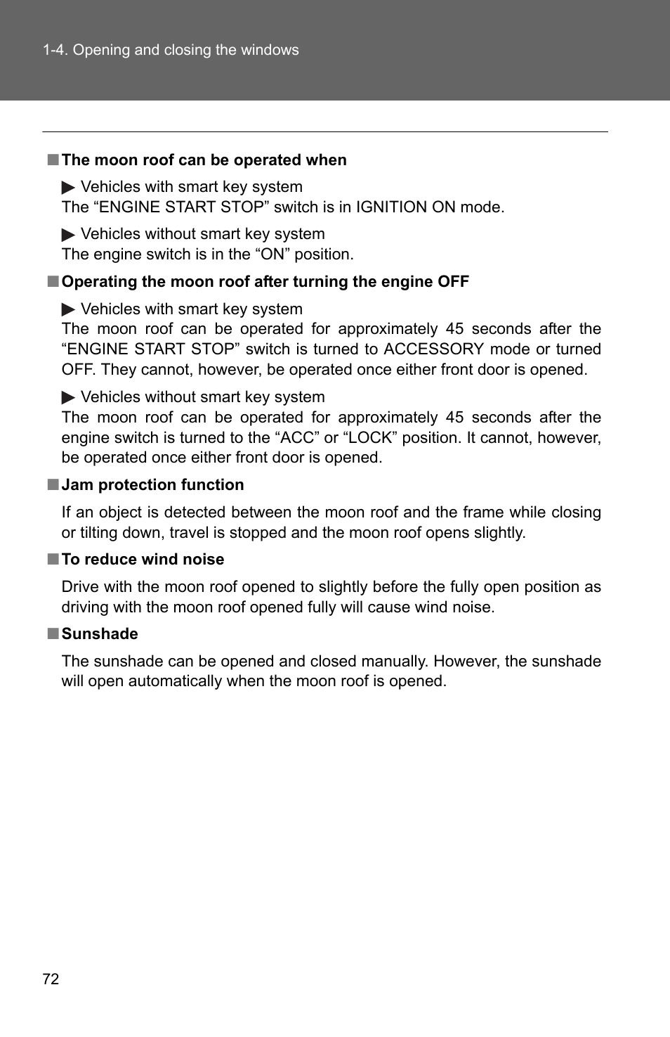 TOYOTA 2011 Corolla User Manual | Page 96 / 524