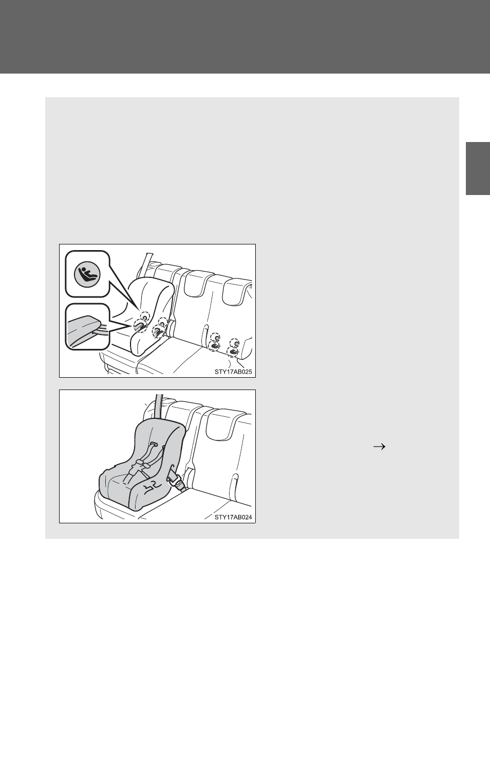 Installing child restraints | TOYOTA 2011 Yaris Hatchback User Manual | Page 121 / 428