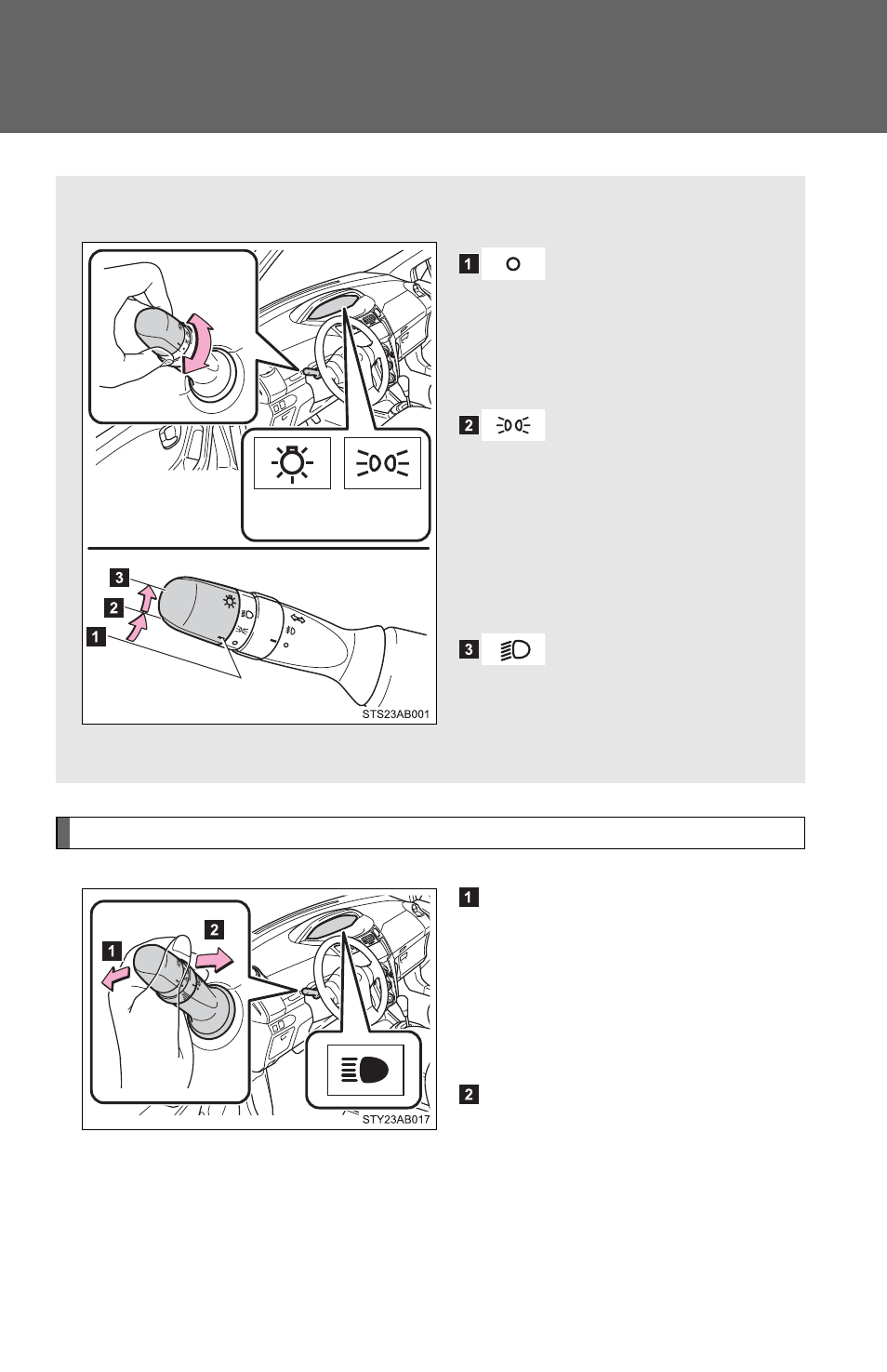 Sec_2-3, Headlight switch | TOYOTA 2011 Yaris Hatchback User Manual | Page 165 / 428