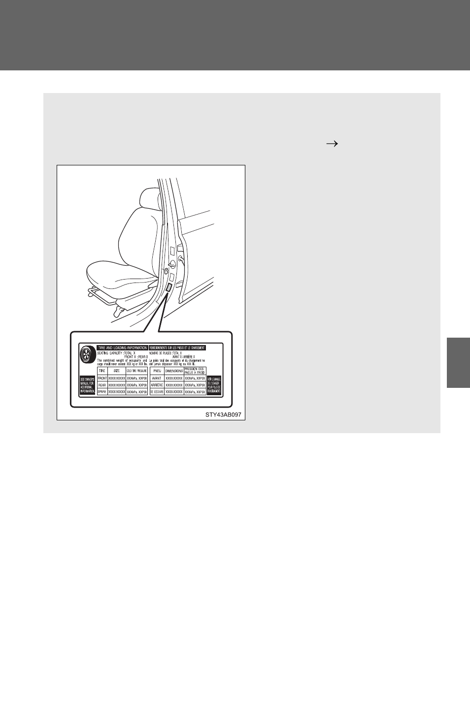 Tire inflation pressure | TOYOTA 2011 Yaris Hatchback User Manual | Page 288 / 428