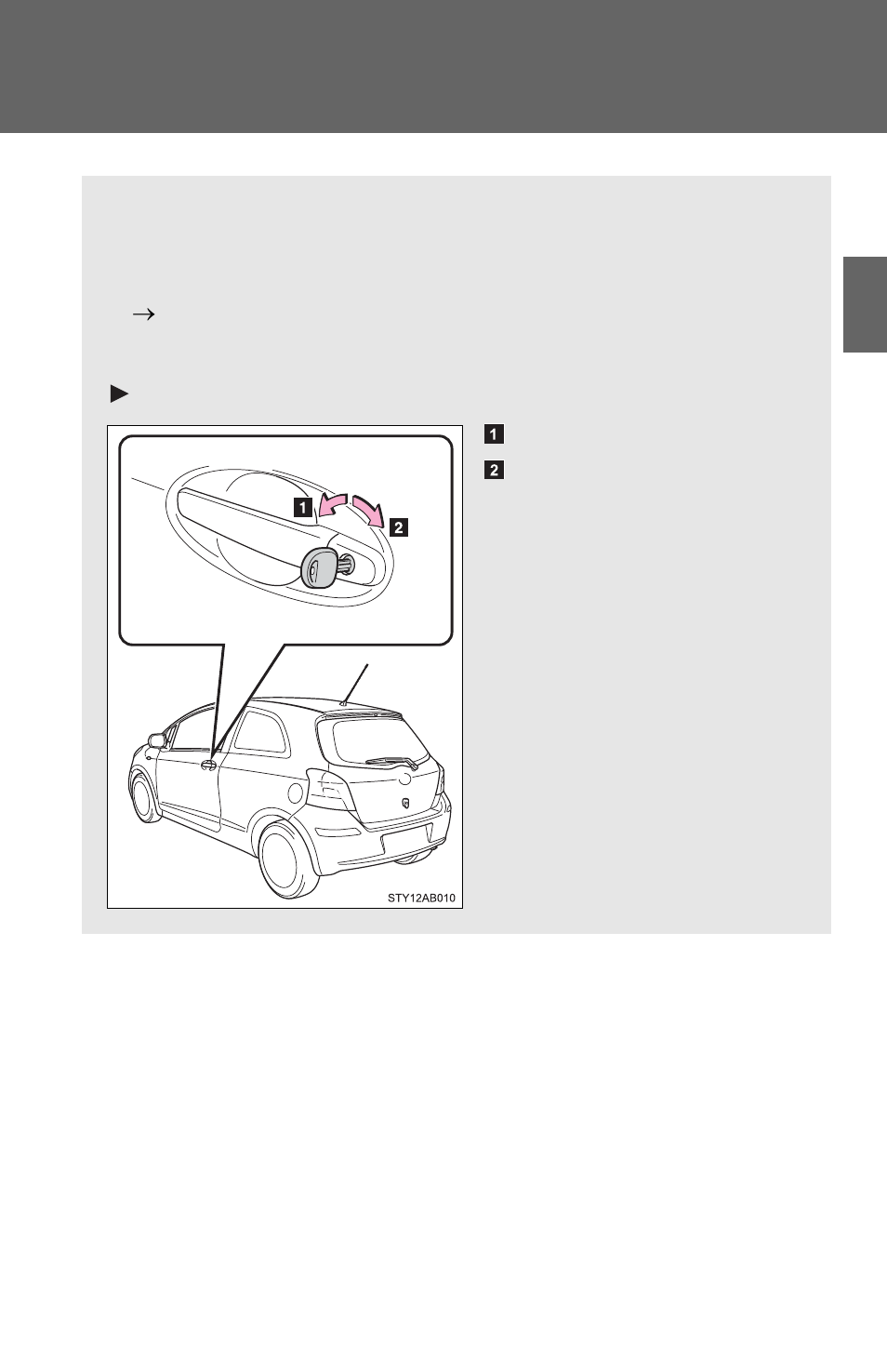 Side doors | TOYOTA 2011 Yaris Hatchback User Manual | Page 45 / 428