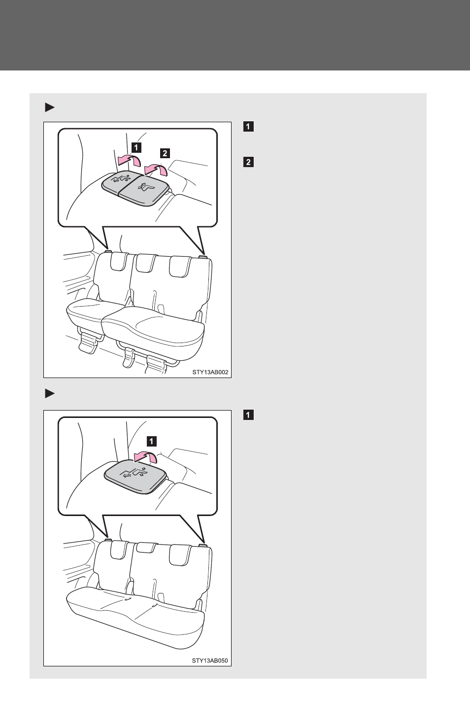 Rear seats | TOYOTA 2011 Yaris Hatchback User Manual | Page 56 / 428