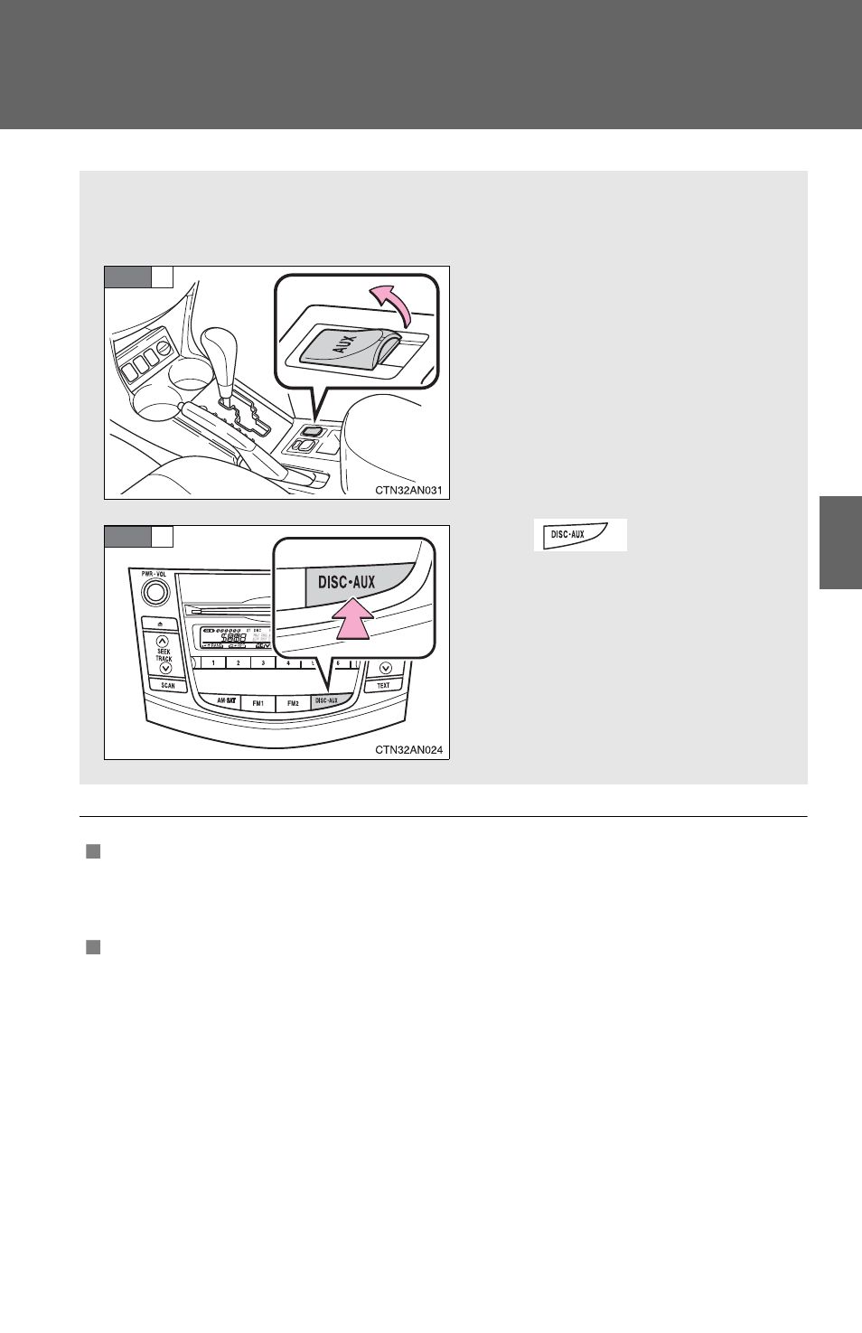 Using the aux port | TOYOTA 2011 Rav4 User Manual | Page 294 / 554