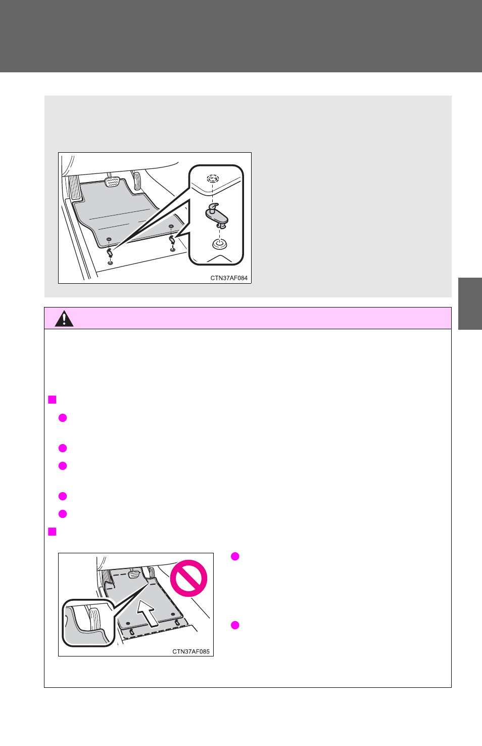 Floor mat | TOYOTA 2011 Rav4 User Manual | Page 356 / 554