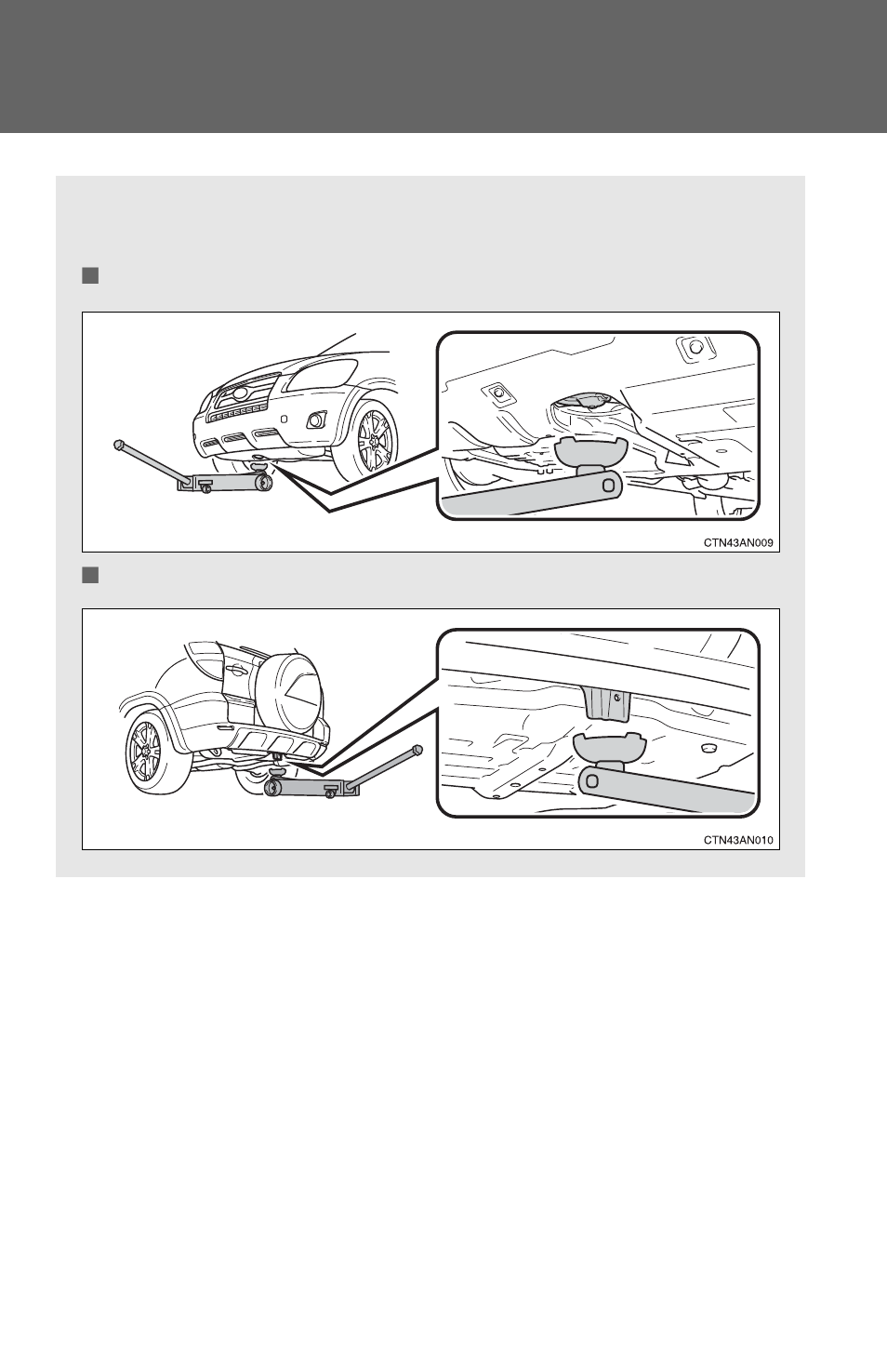 Positioning a floor jack | TOYOTA 2011 Rav4 User Manual | Page 380 / 554