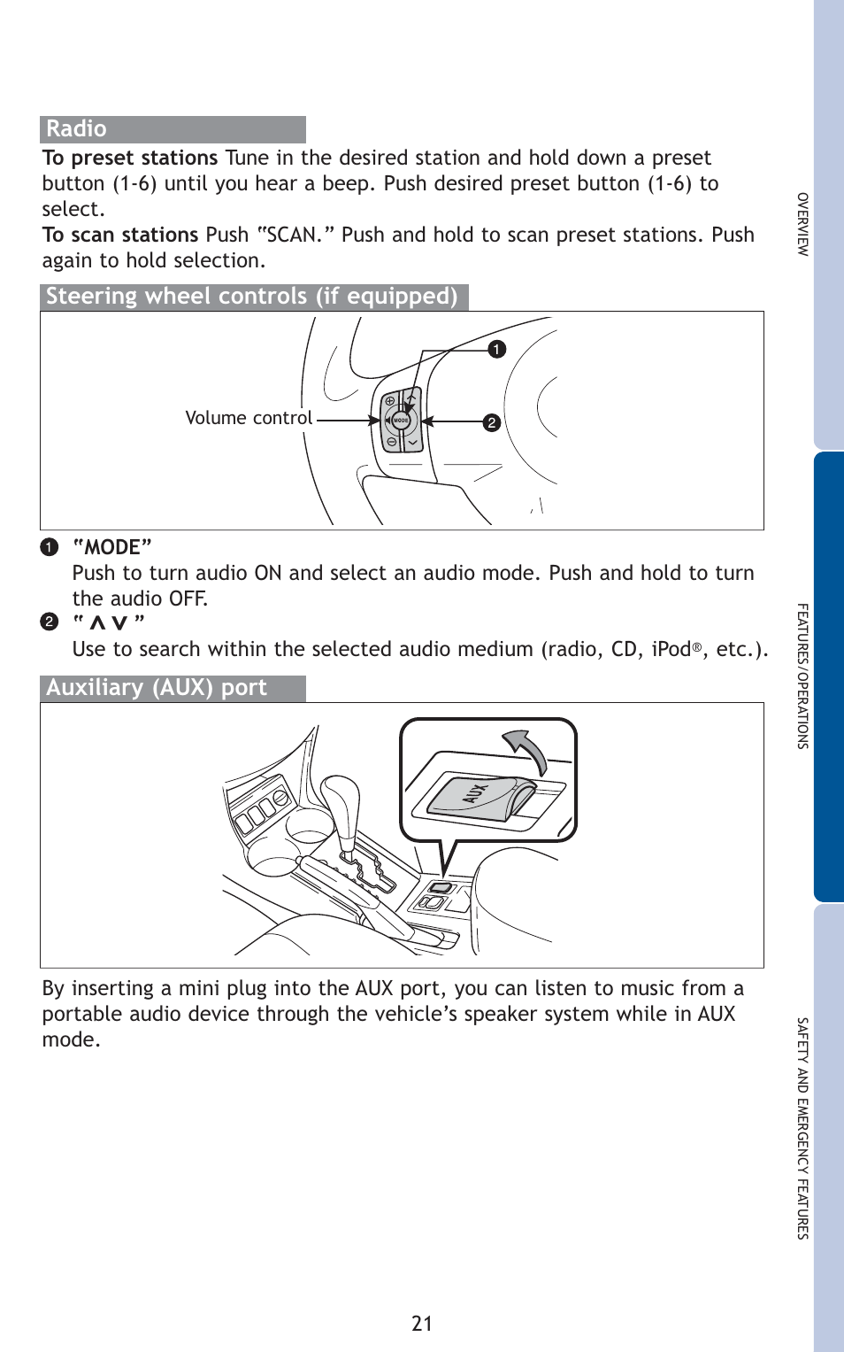 TOYOTA 2011 Rav4 User Manual | Page 43 / 554