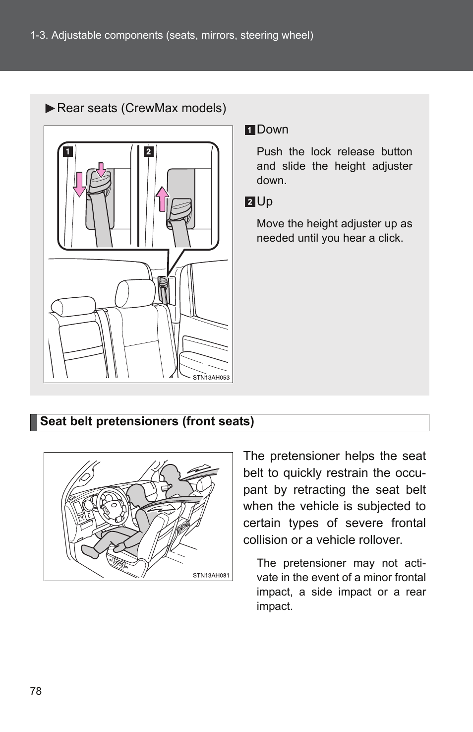 TOYOTA 2011 Tundra User Manual | Page 103 / 753
