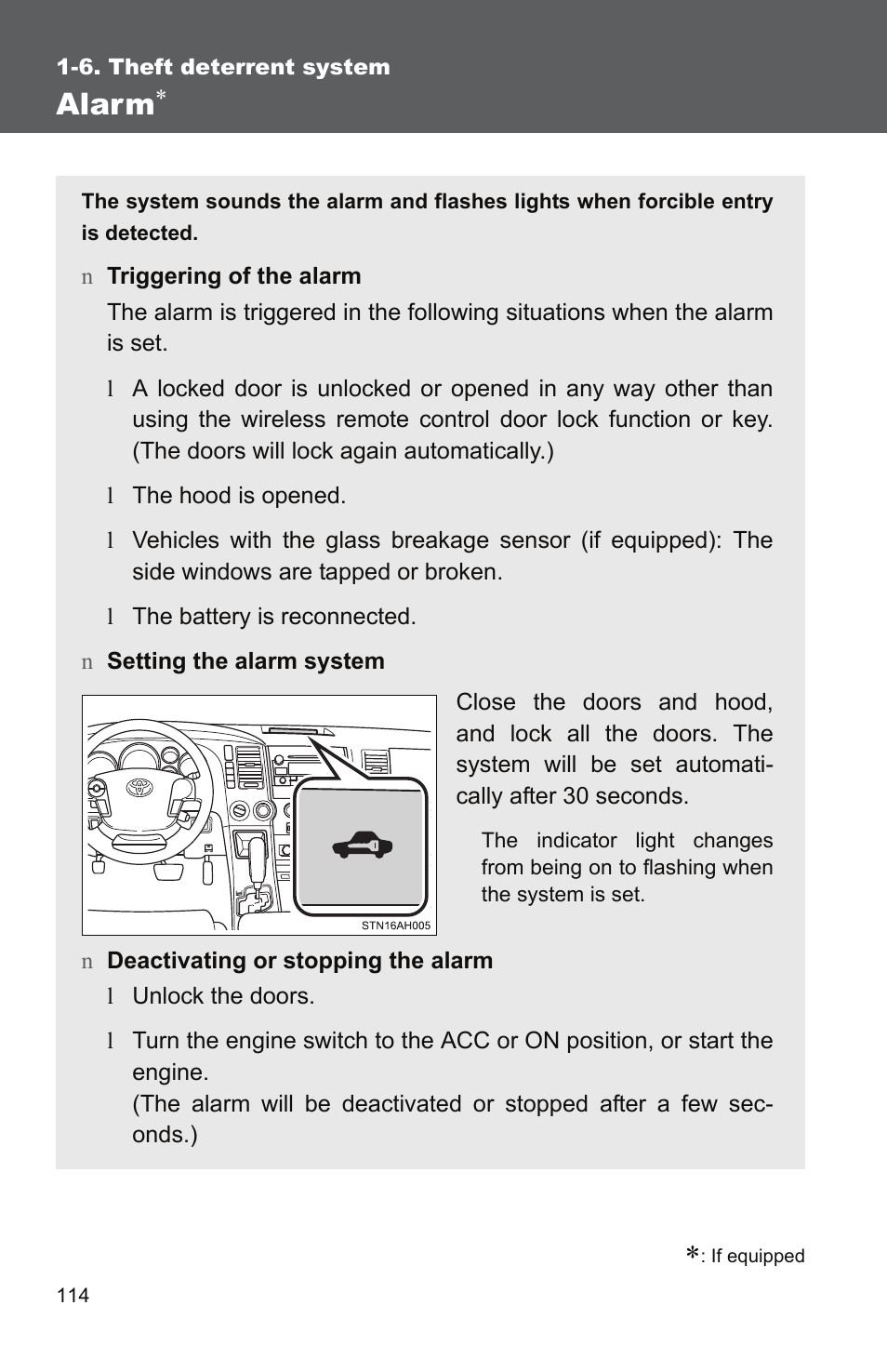 Alarm | TOYOTA 2011 Tundra User Manual | Page 139 / 753