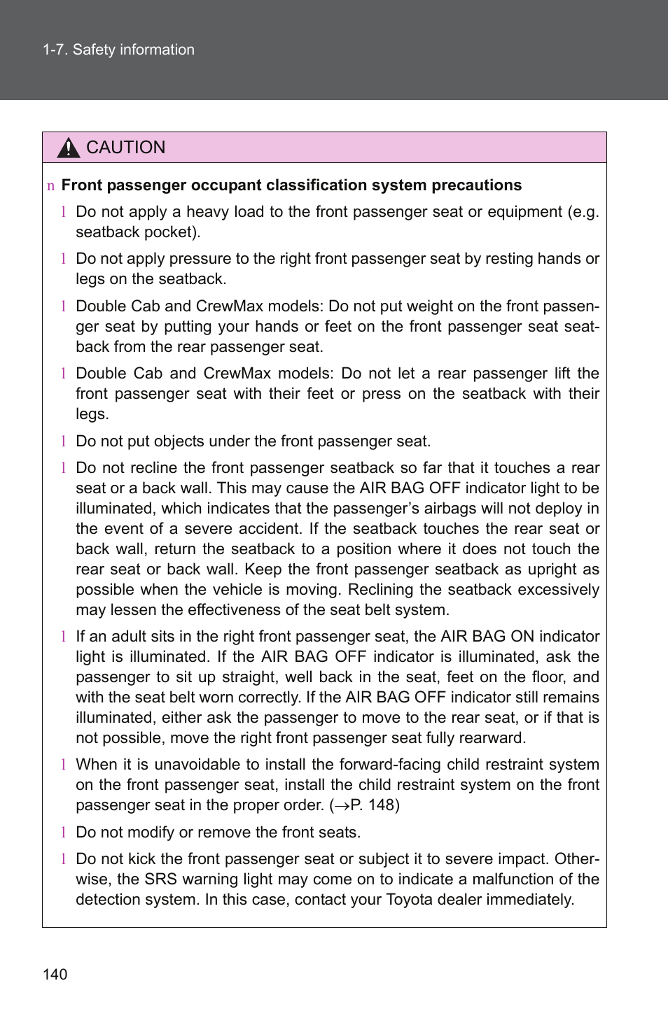 TOYOTA 2011 Tundra User Manual | Page 165 / 753