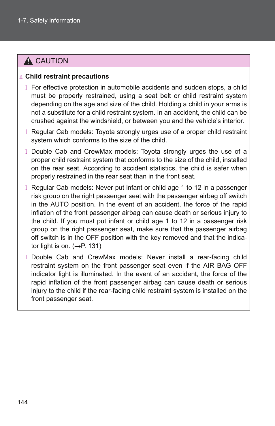 TOYOTA 2011 Tundra User Manual | Page 169 / 753