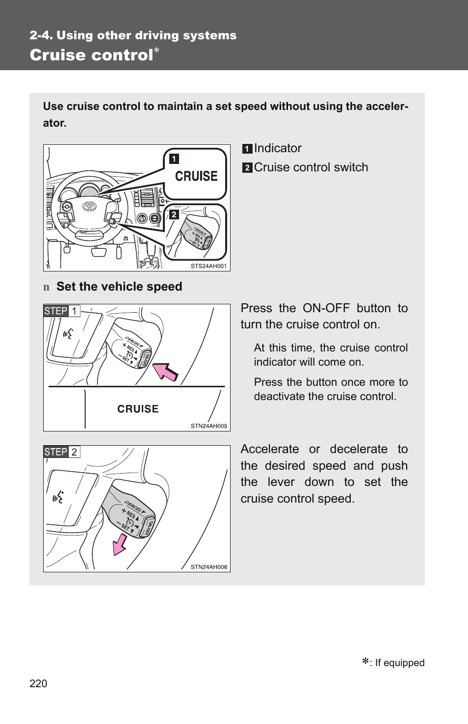 Sec_2-4, Cruise control | TOYOTA 2011 Tundra User Manual | Page 244 / 753