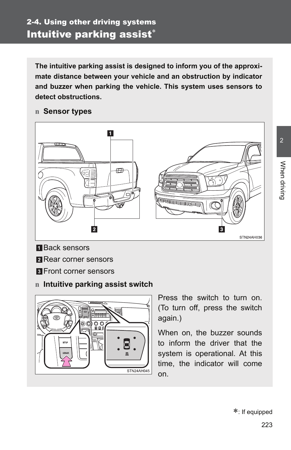 Intuitive parking assist | TOYOTA 2011 Tundra User Manual | Page 247 / 753
