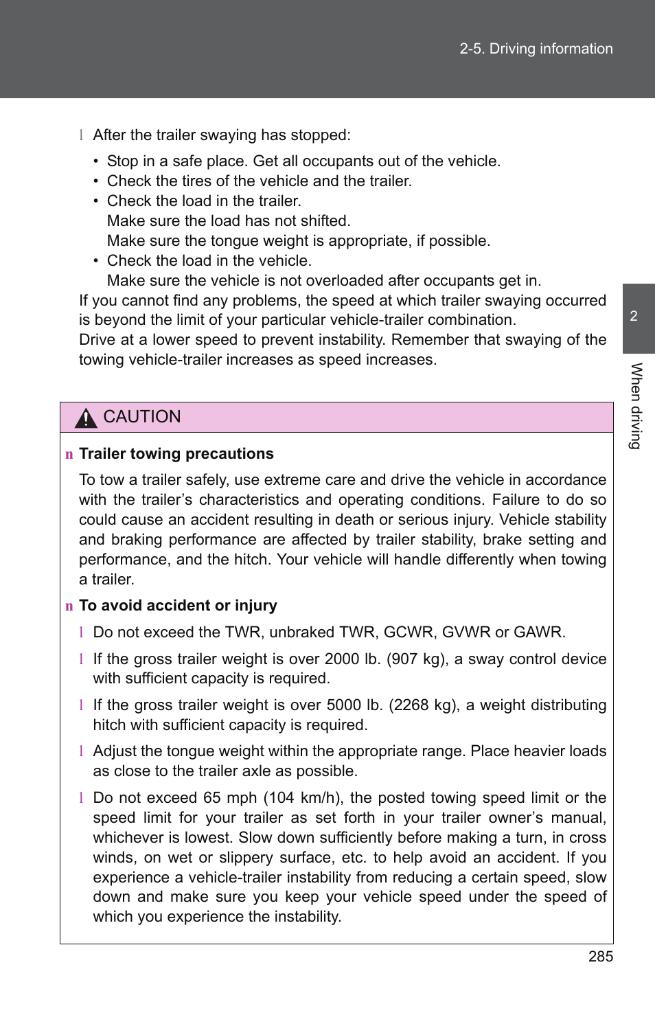 TOYOTA 2011 Tundra User Manual | Page 309 / 753