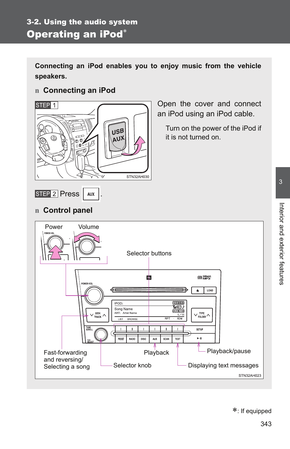 Operating an ipod | TOYOTA 2011 Tundra User Manual | Page 365 / 753