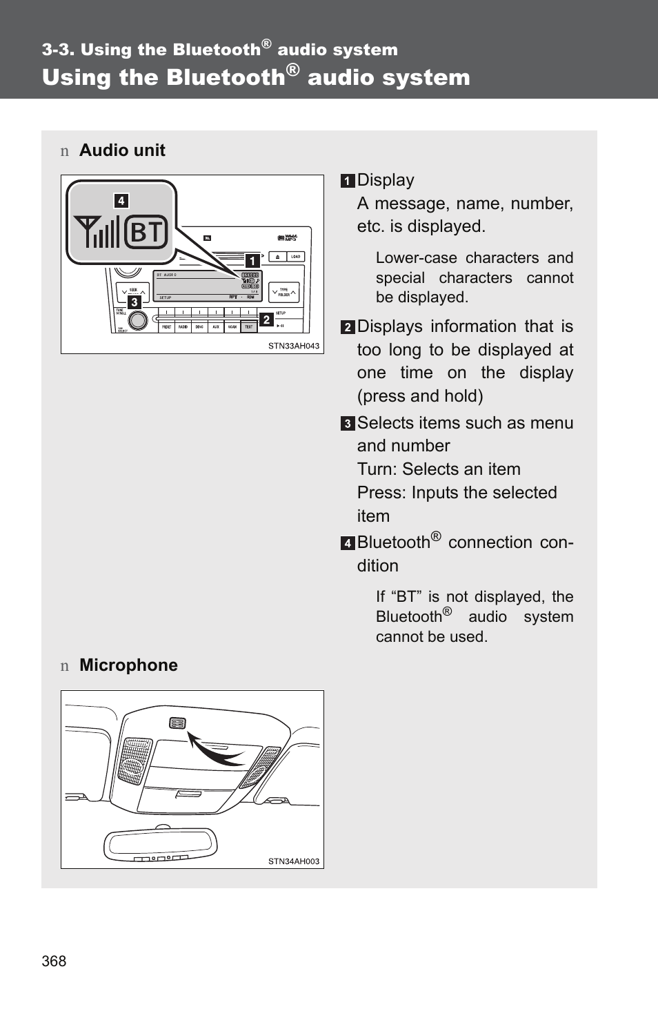 Using the bluetooth, Audio system | TOYOTA 2011 Tundra User Manual | Page 390 / 753