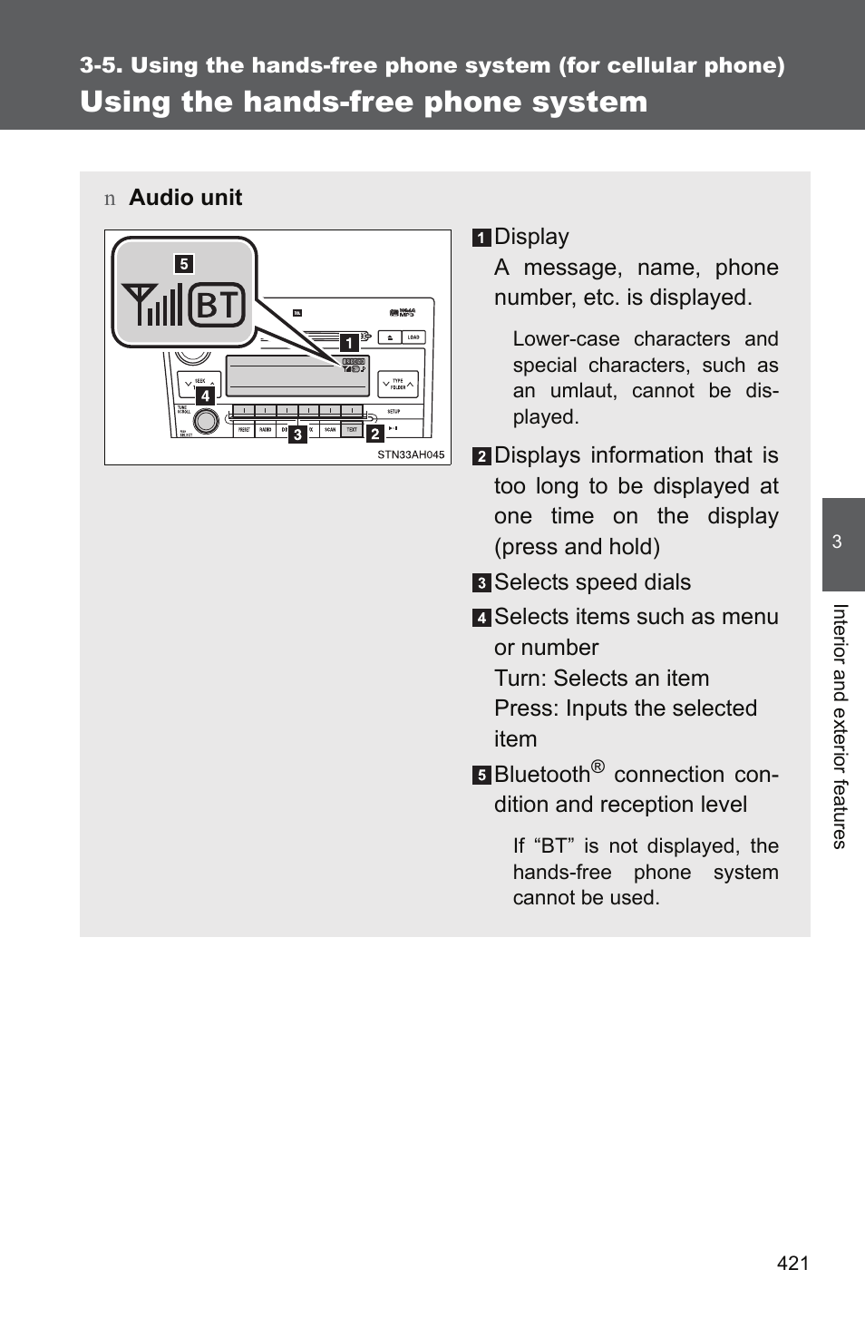 Using the hands-free phone system | TOYOTA 2011 Tundra User Manual | Page 443 / 753