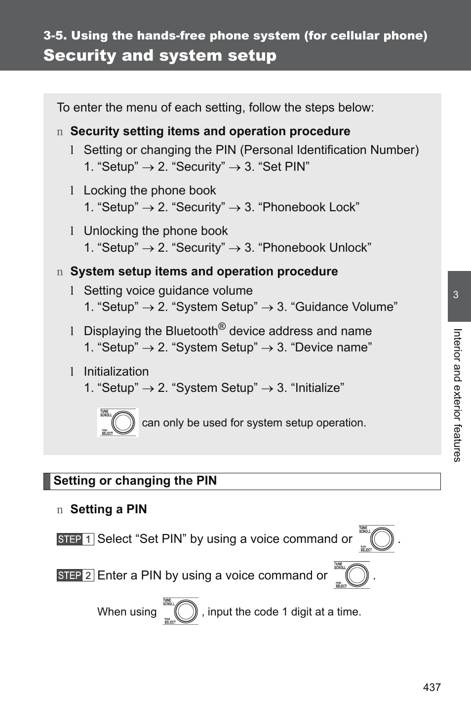 Security and system setup | TOYOTA 2011 Tundra User Manual | Page 459 / 753