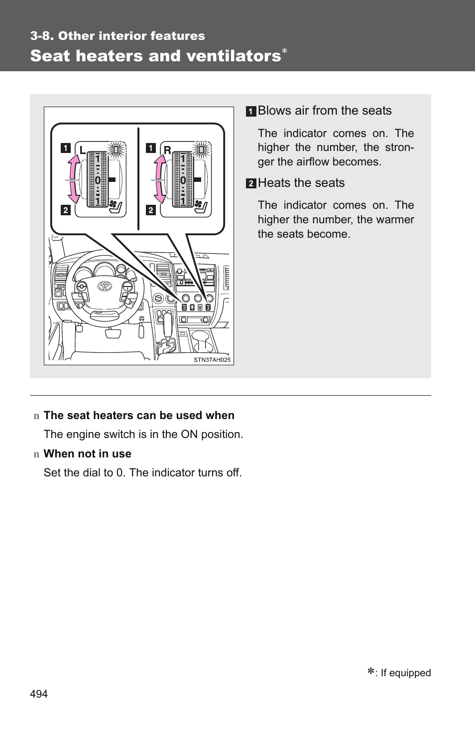 Seat heaters and ventilators | TOYOTA 2011 Tundra User Manual | Page 516 / 753