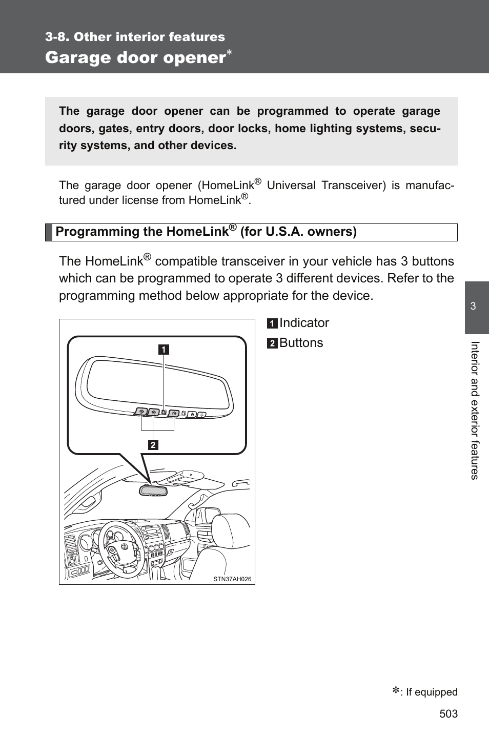 Garage door opener | TOYOTA 2011 Tundra User Manual | Page 525 / 753