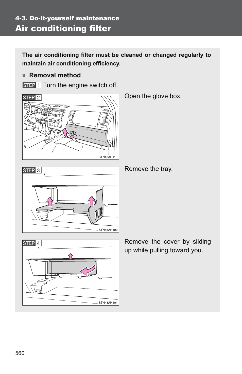 Air conditioning filter | TOYOTA 2011 Tundra User Manual | Page 581 / 753