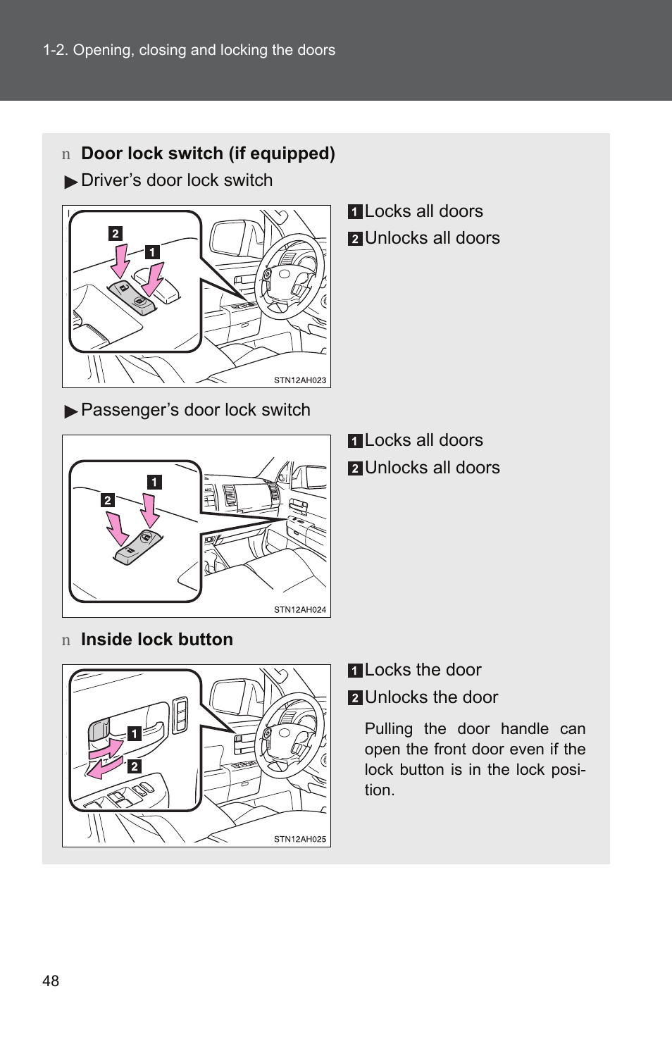 TOYOTA 2011 Tundra User Manual | Page 73 / 753