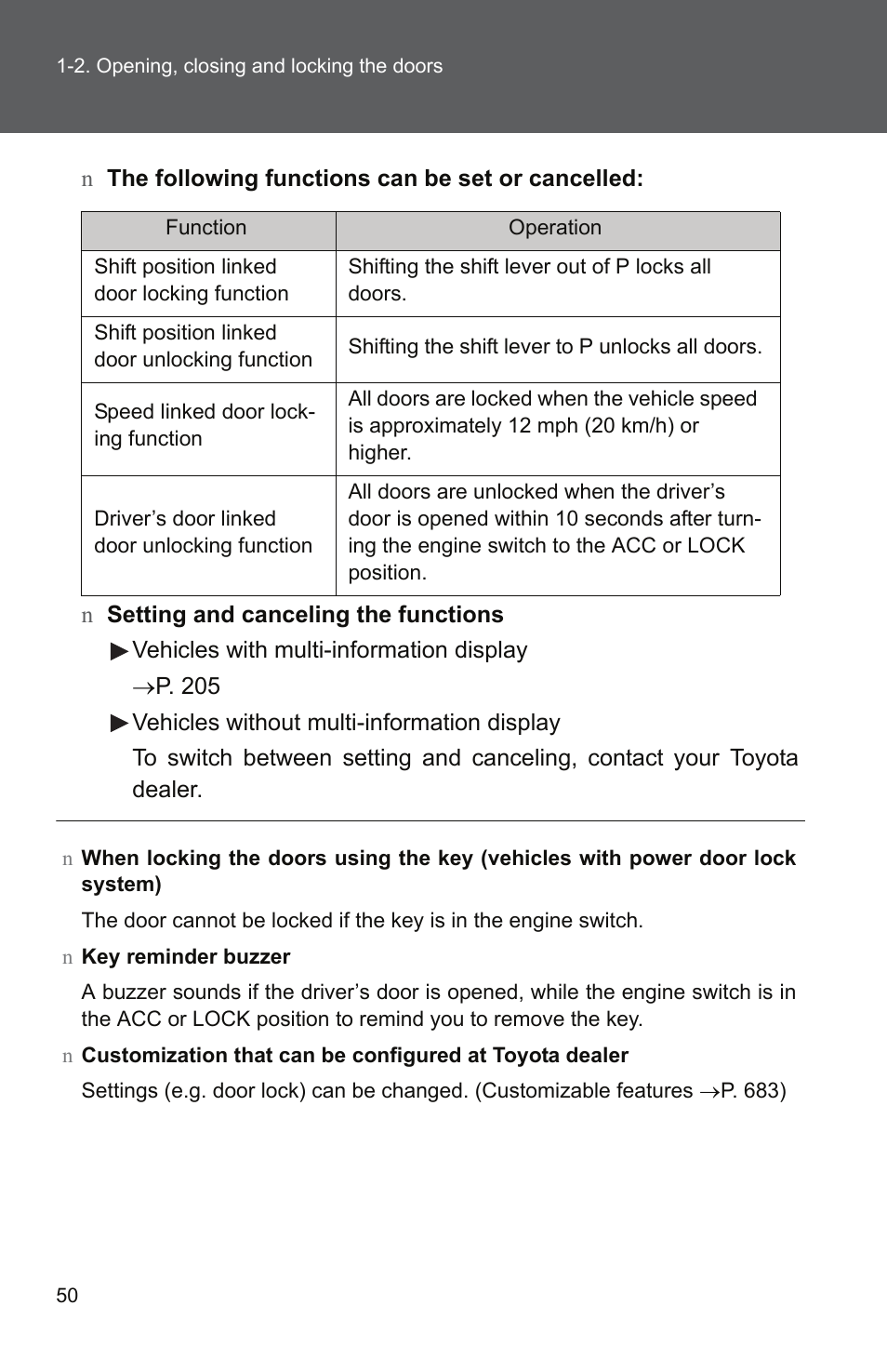 TOYOTA 2011 Tundra User Manual | Page 75 / 753