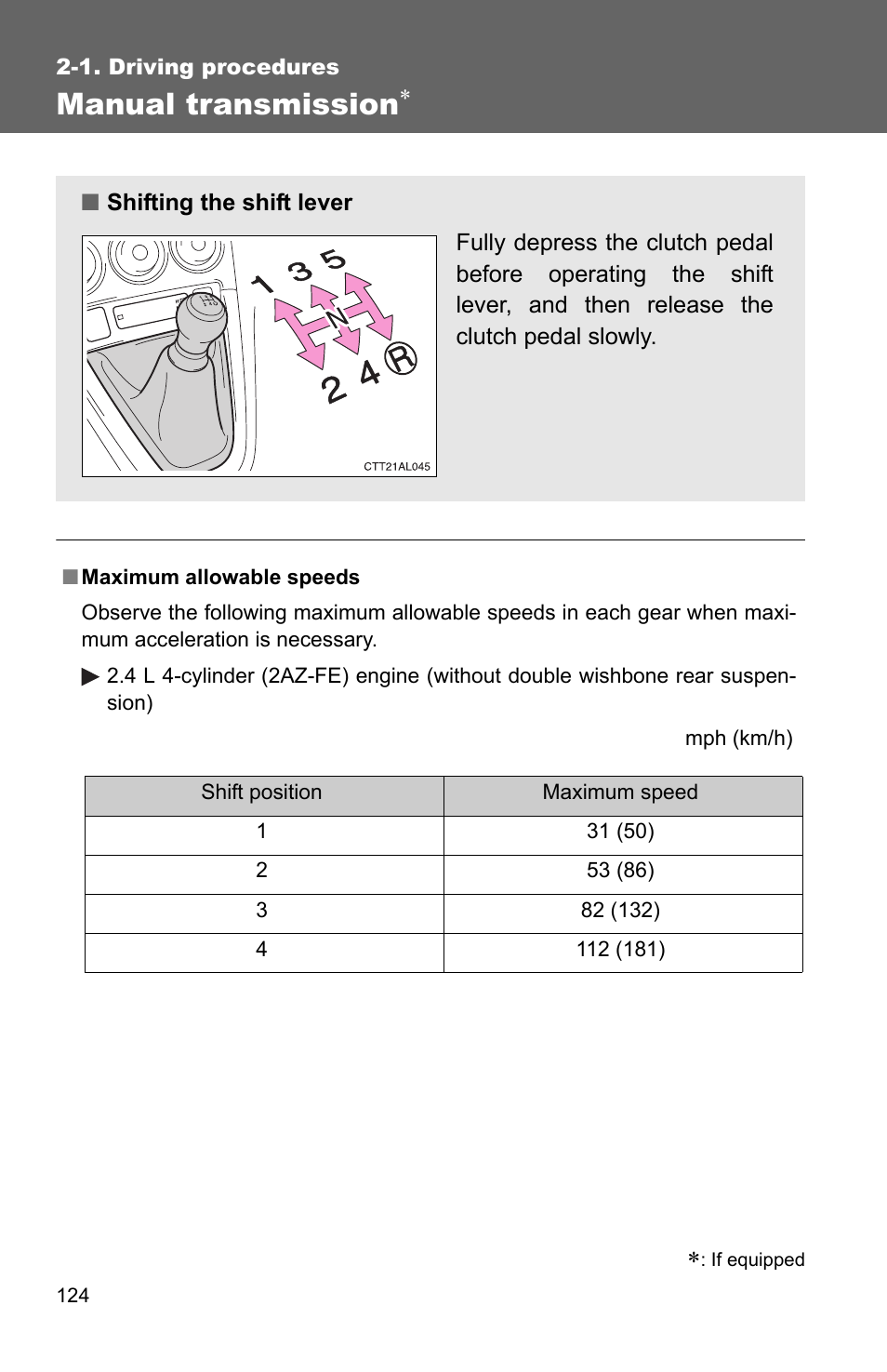 Manual transmission | TOYOTA 2011 Matrix User Manual | Page 147 / 516
